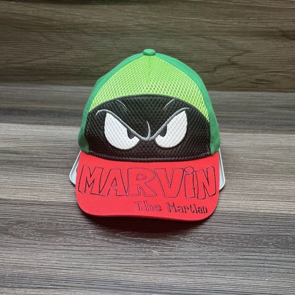 Six Flags Looney Tunes Marvin The Martian Cap Hat Youth Adjustable